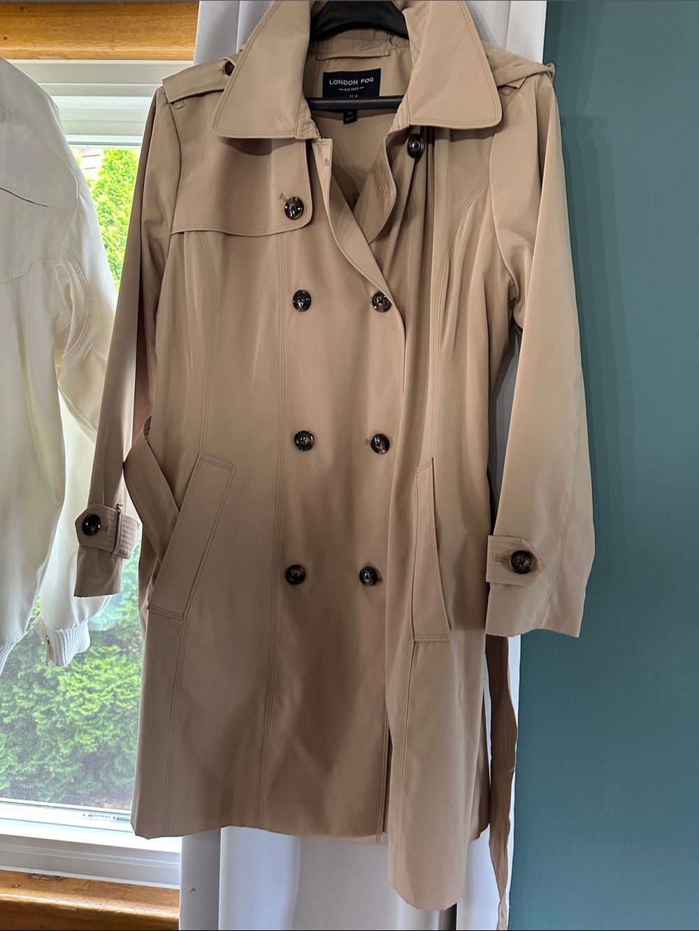 London Fog Tan Double-Breasted Trench Coat